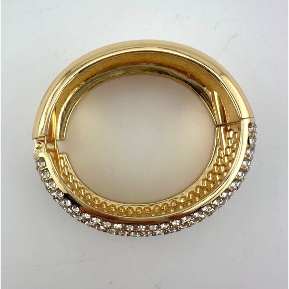 Wide Rhinestone Bangle Bracelet - Picture 8 of 13